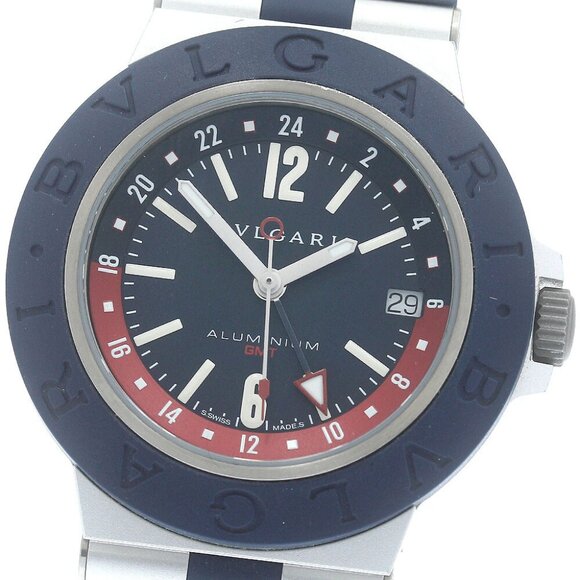 BVLGARI Aluminum BB40ATGMT GMT Navy Dial Automatic Men's Watch_883704 - Picture 2 of 7